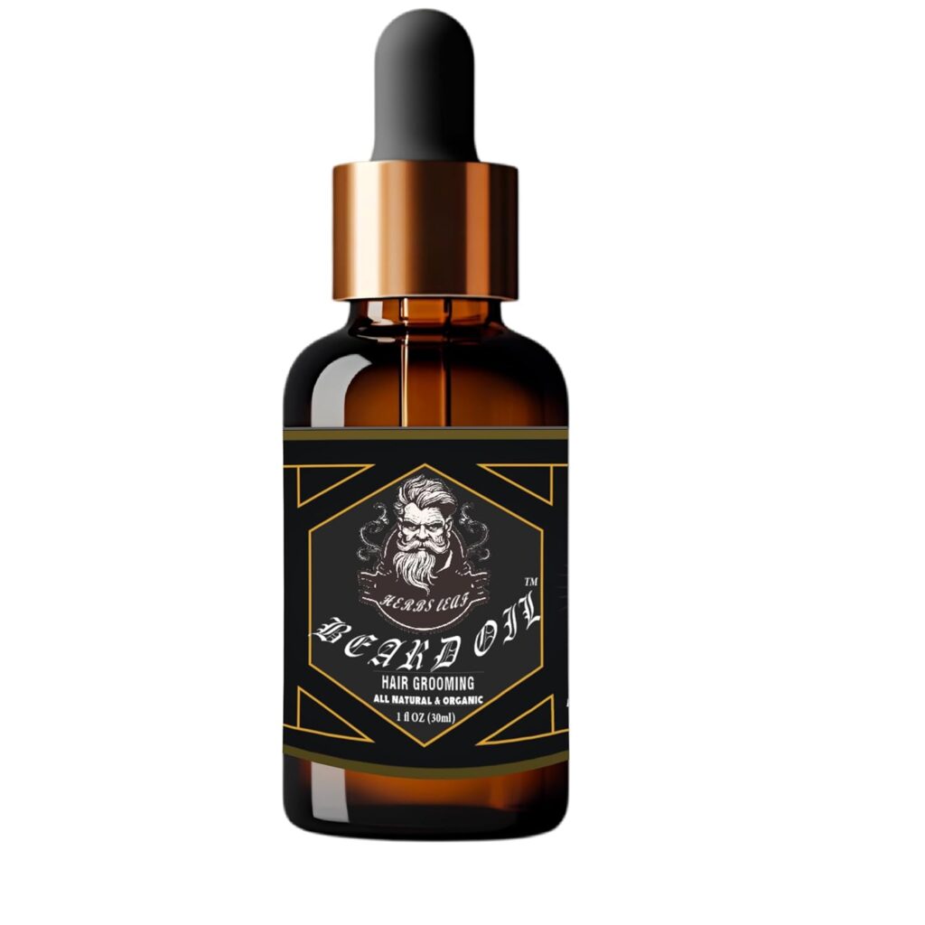 HerbsLeaf Beard Oil for Men, 30 ml | Daily Repair Hemp Beard Oil for Healthy Beard | Non-Sticky, Light; Hemp Seed Oil for Shiny Nourished Beards | Promotes Beard Growth