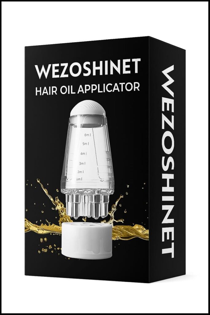 WEZOSHINET Hair Oil Applicator, Oil Applicator For Scalp, Adivasi Hair Oil, Scalp Applicator Comb Hair Essential Oil Massage Comb, Hair Oil Applicator Bottle, Hair Oil Dispenser, Hair (1pcs)