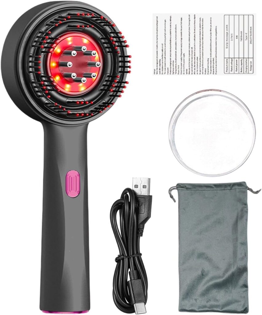 Envop Laser Therapy Hair Growth Comb 1-5 Speed Level Control Hair Oil Applicator Electric Scalp Massager 360° Scalp Massager Waterproof Design Effective Scalp Stimulation and Hair Regrowth For Women.