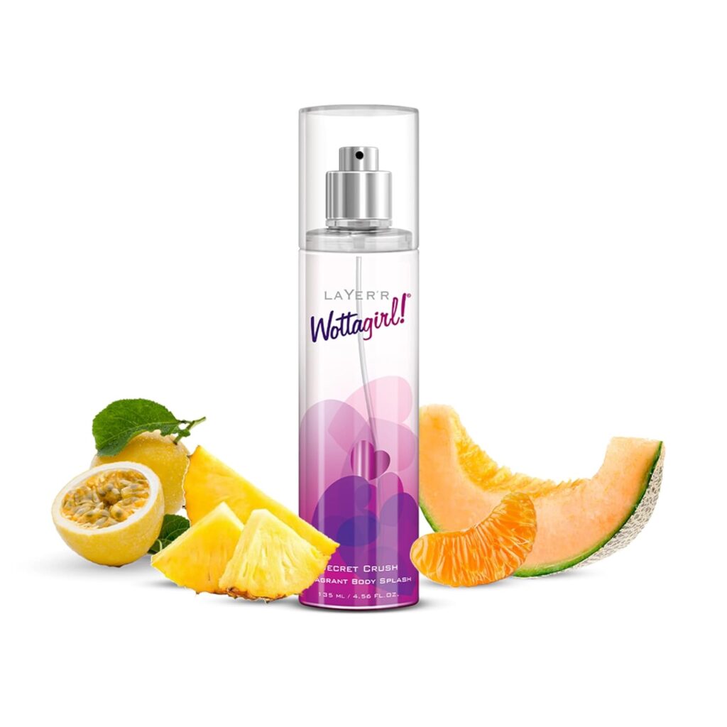 Layer’r Wottagirl Secret Crush Body Splash Spray | Premium Long-Lasting Mist with Romantic & Flirty Notes | For Women | 135 ml