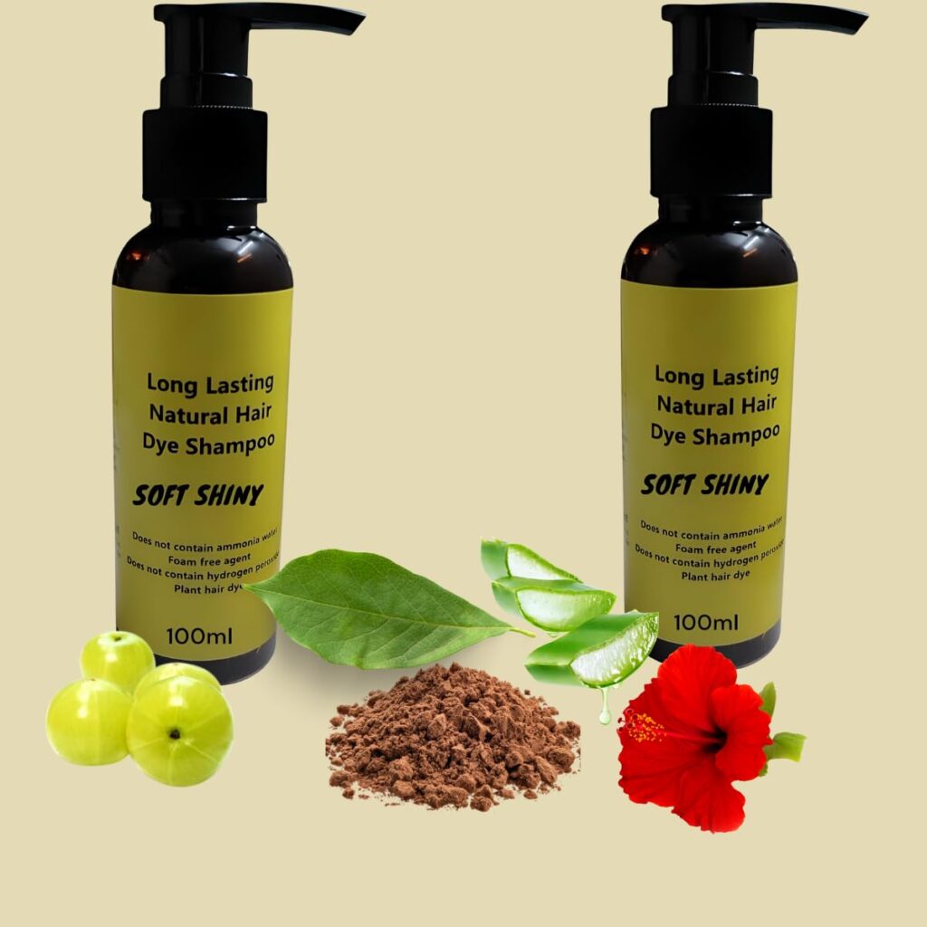 Japanese Hair dye shampoo for Women & Men All Hair Types| Natural & Long-Lasting Color | Ammonia-Free, Paraben-Free, Plant-Based Hair Dye | Home Hair Color Solution PACK OF-2(200ml)