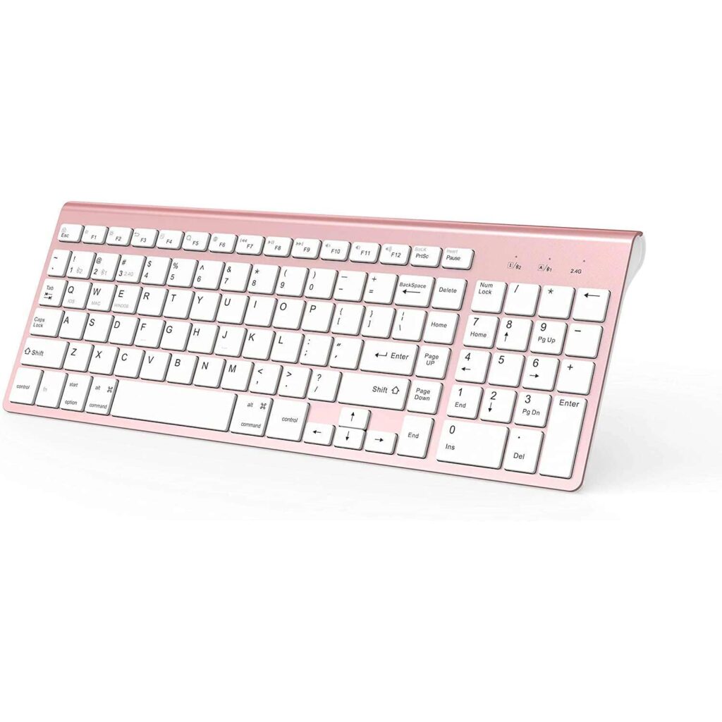 Lancemates Ergonomic Wireless Bluetooth Keyboard for PC - Comfortable Typing, 2.4GHz & Bluetooth Connection