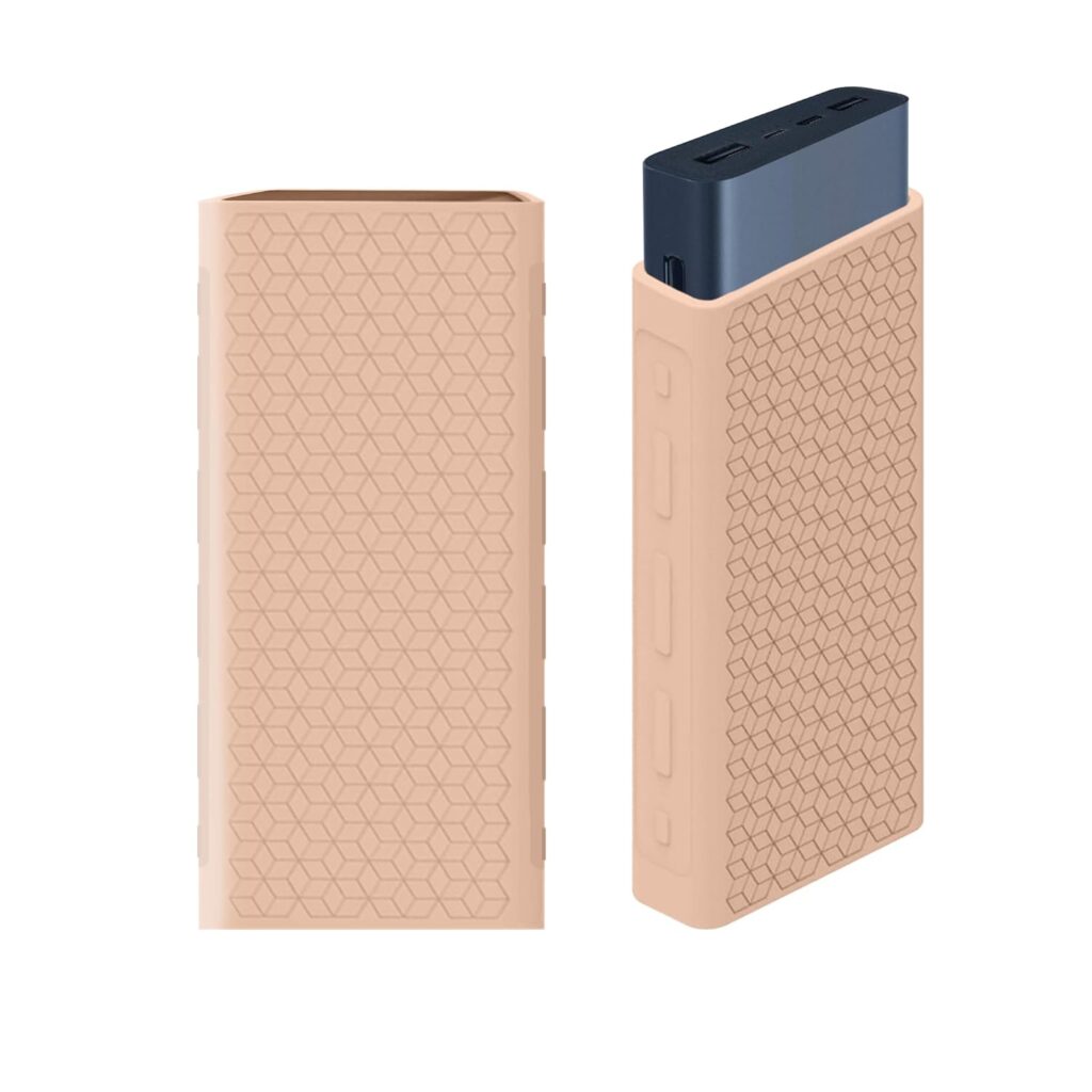 GadgetBite Silicon Soft Cover Case for Mi Power Bank 3i 20000 mAh Battery [Power Bank NOT Included]-Peach