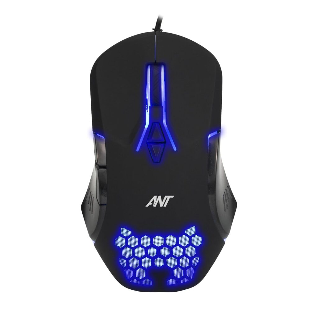 Ant G30 Gaming Mouse, Wired Mouse with RGB Backlit and Adjustable DPI, Ergonomic Office Laptop Mouse, Computer Gamer Mouse with 7 Responsive Buttons for Windows/Mac/Linux/Chrome