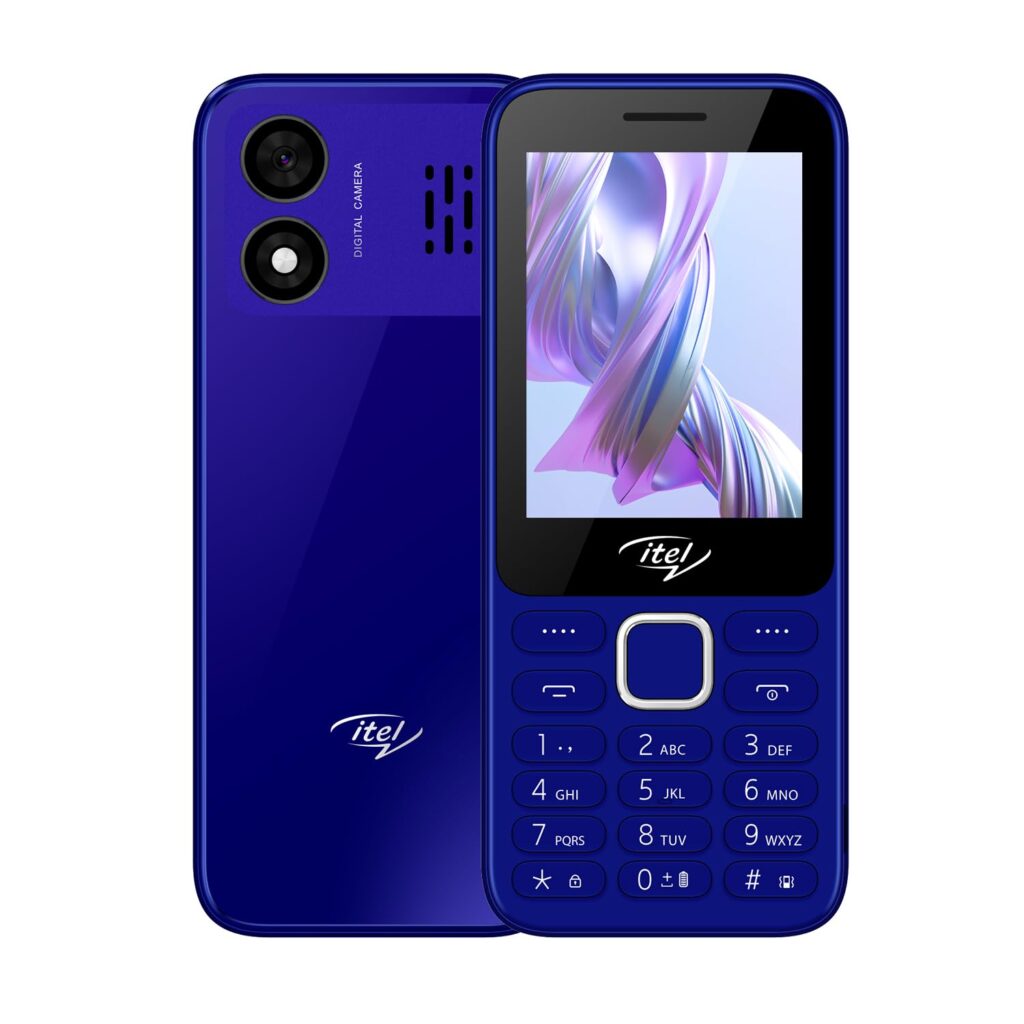 itel it5330 Keypad Mobile Phone | 2.8" Big Display | Premium Glass-Like Back Design | 1900mAh Long-Lasting Battery | Auto Call Recording | Wireless FM | Blue