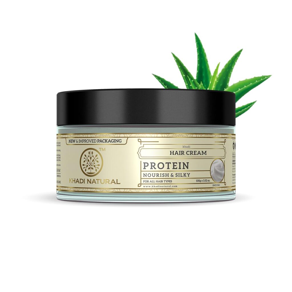 Khadi Natural Protein Hair Cream | Nourishes for Soft, Silky and Shiny Hair | Paraben, SLS Free | Suitable for All Hair Types | 150g
