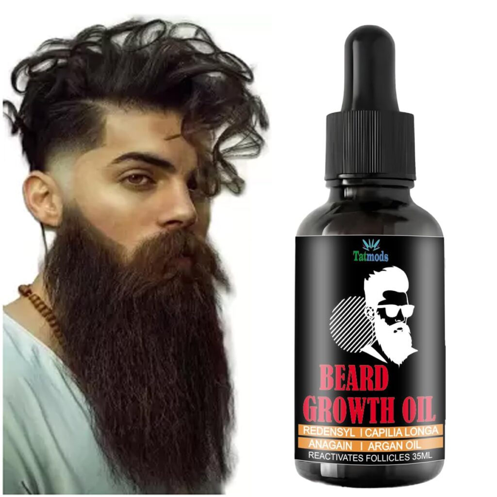 Tatmods Beard Care Oil | 15 Natural Oils & Vitamin E | Deep Nourishment for Fuller & Softer Beard – 30ml