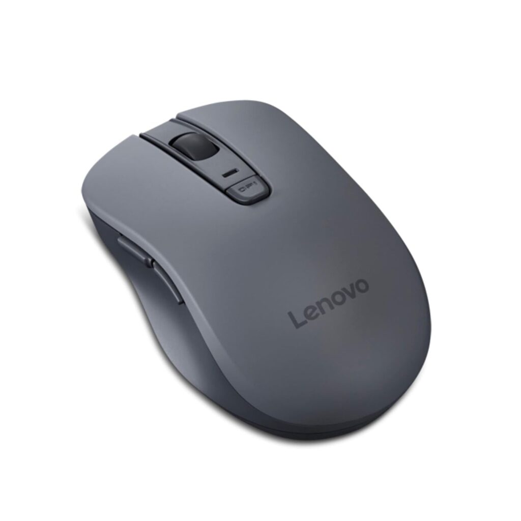 Lenovo WL310 Bluetooth Silent Mouse, Bluetooth 5.0, Upto 3million Button clicks, 1600 DPI, 6 Buttons (Left Click, Right Click, Scroll Click, DPI, 2 x Side Buttons), DPI LED Indicator, Grey
