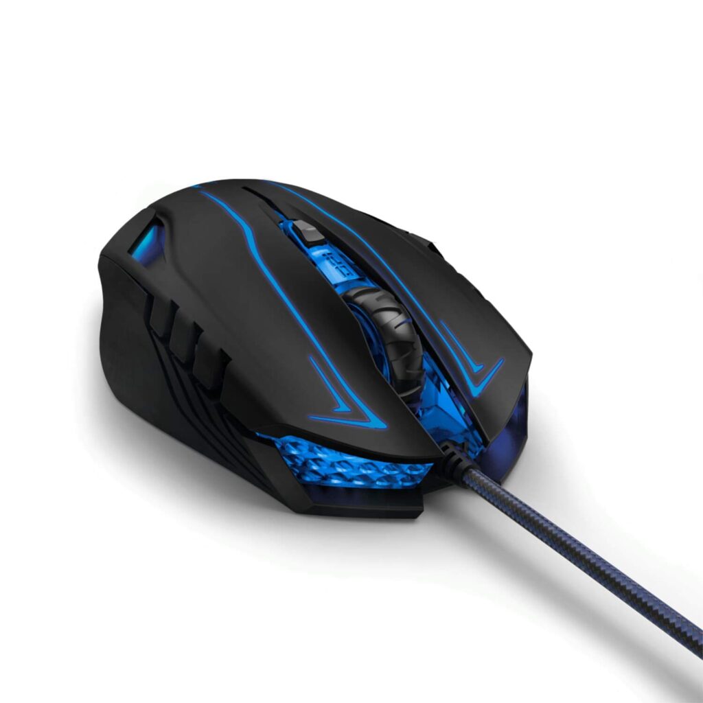 uRage "Reaper 180" Gaming Mouse with 6 Fast Response Keys, Integrated 3200 DPI Optical Avago Gaming Sensor, 500 HZ USB Polling Rate, Ergonomic Design with Anti-Slip Coating, USB Wired Gaming Mouse