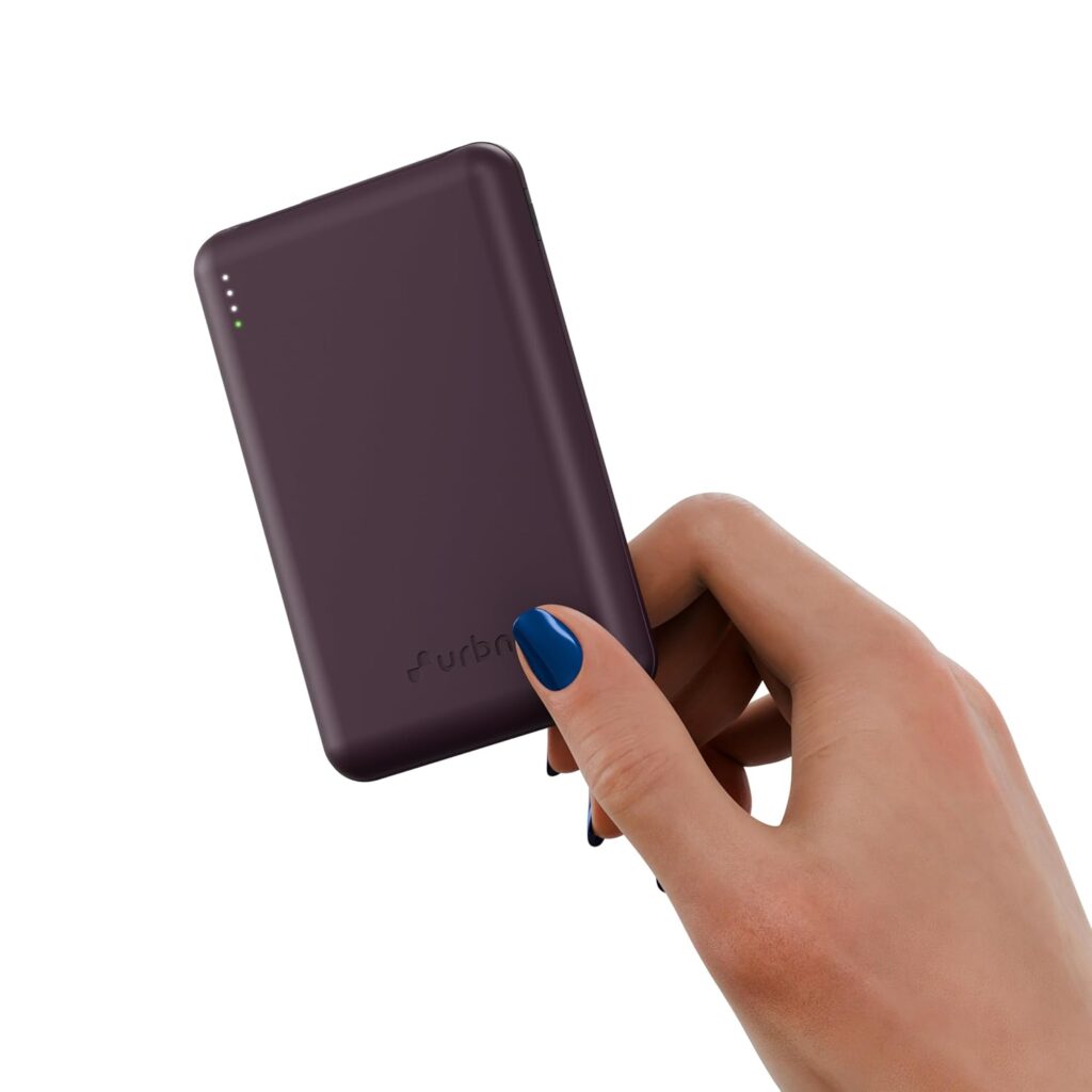 URBN 10000 mAh Nano Slim Power Bank | 22.5W Fast Charging | USB Type-C Input PD (Input& Output) | Made in India | Two Way Fast Charge | for iPhone, Android & More (Purple)