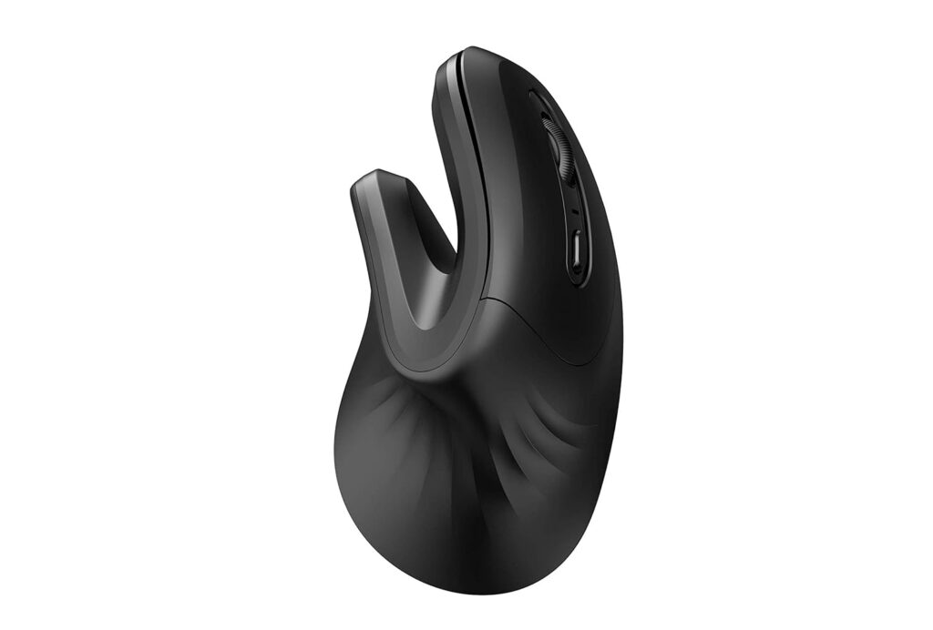 MOJO Perfect Grip Dual Mode Silent Vertical Mouse - Bluetooth / Wireless Optical Ergonomic Mouse w/Adjustable Sensitivity and Quiet Buttons
