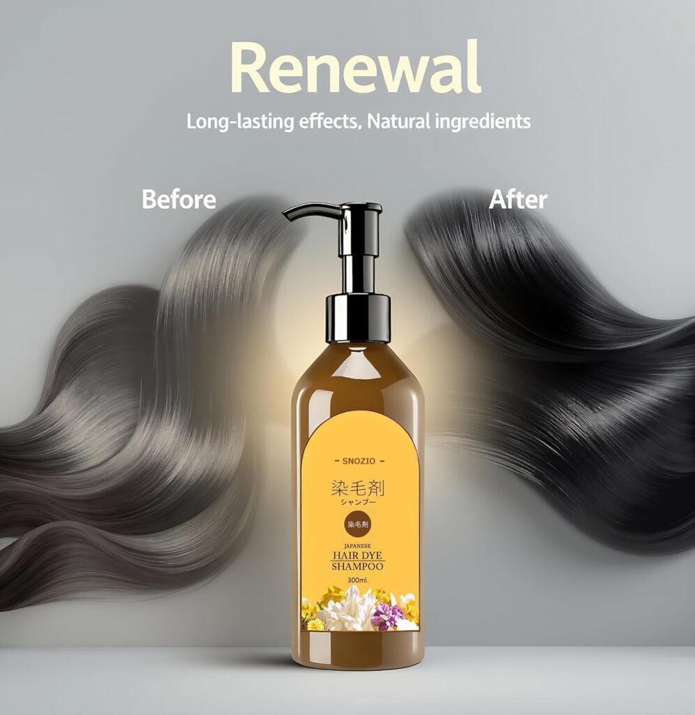 NEW Japanese Hair Dye Shampoo for Women & Men| Ammonia-| | Natural & Long-Lasting Color | Plant-Based |Free | Paraben-Free | All Hair Types | 300ml