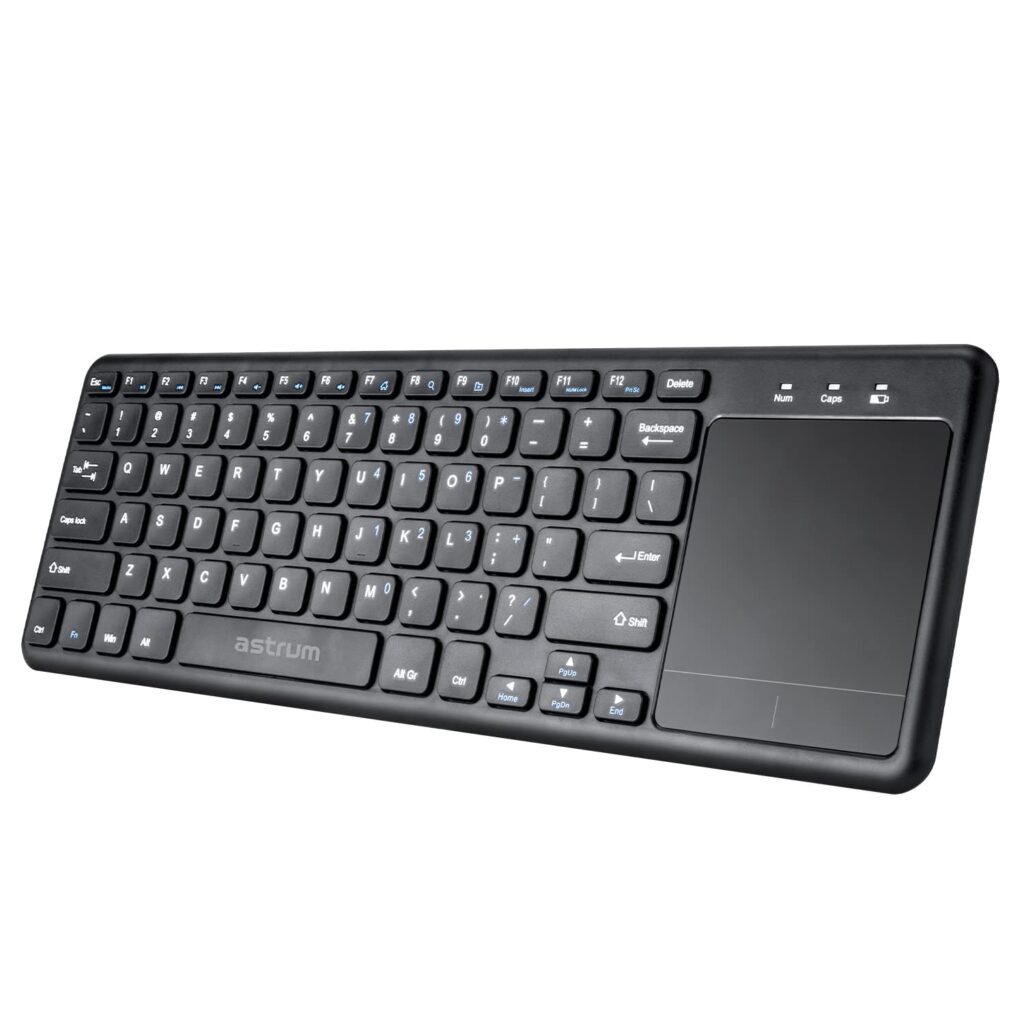 Astrum KW280 Slim compact Wireless Keyboard with Touchpad for pc, laptop & computer - Black