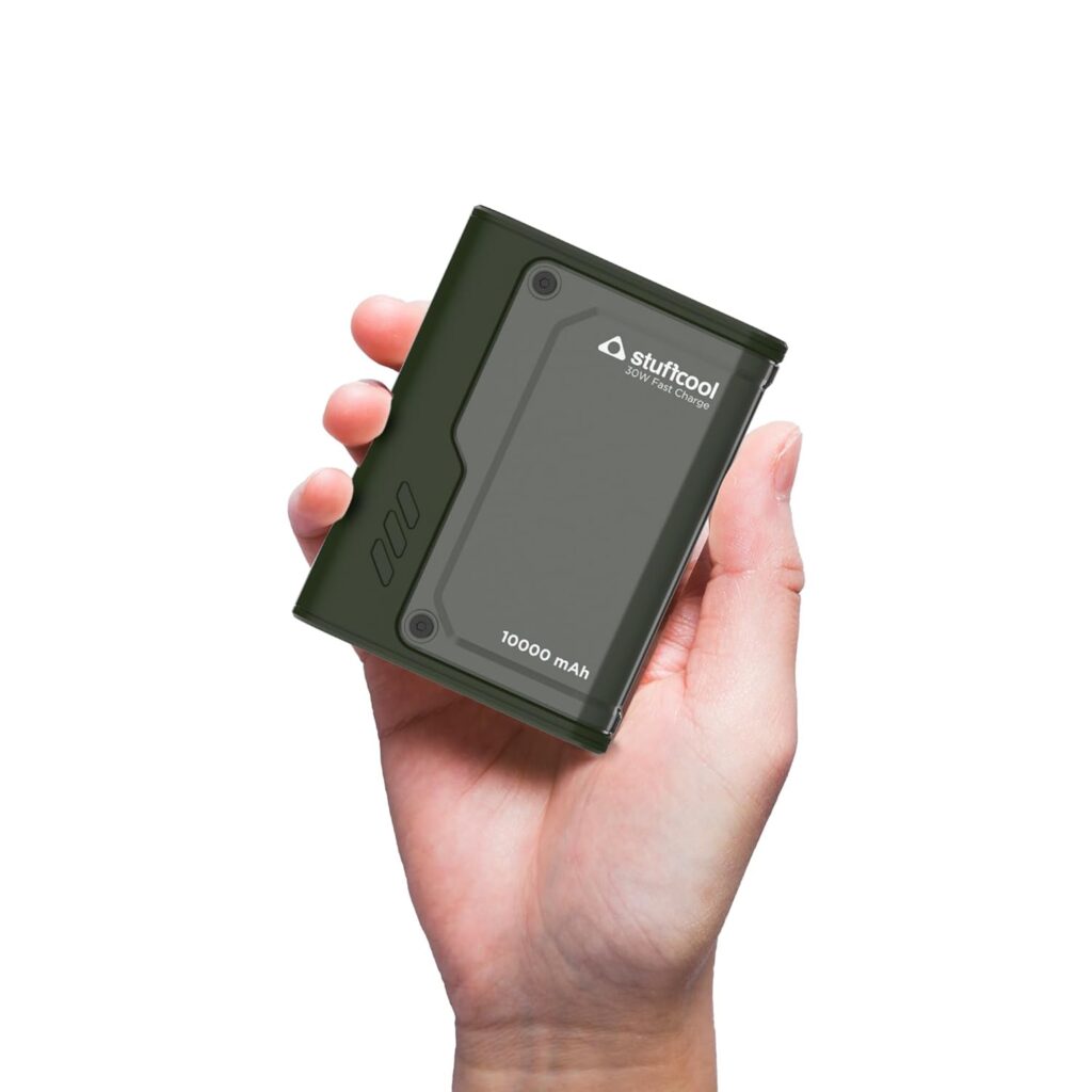 Stuffcool Mega II Compact 10,000mAh 25W Powerbank with Samsung Super Fast Charging, Charges iPhones & Pixels 50% in 30 Mins, 33W PPS for Nothing, Universal Fast Charging for Oppo, OnePlus - Green