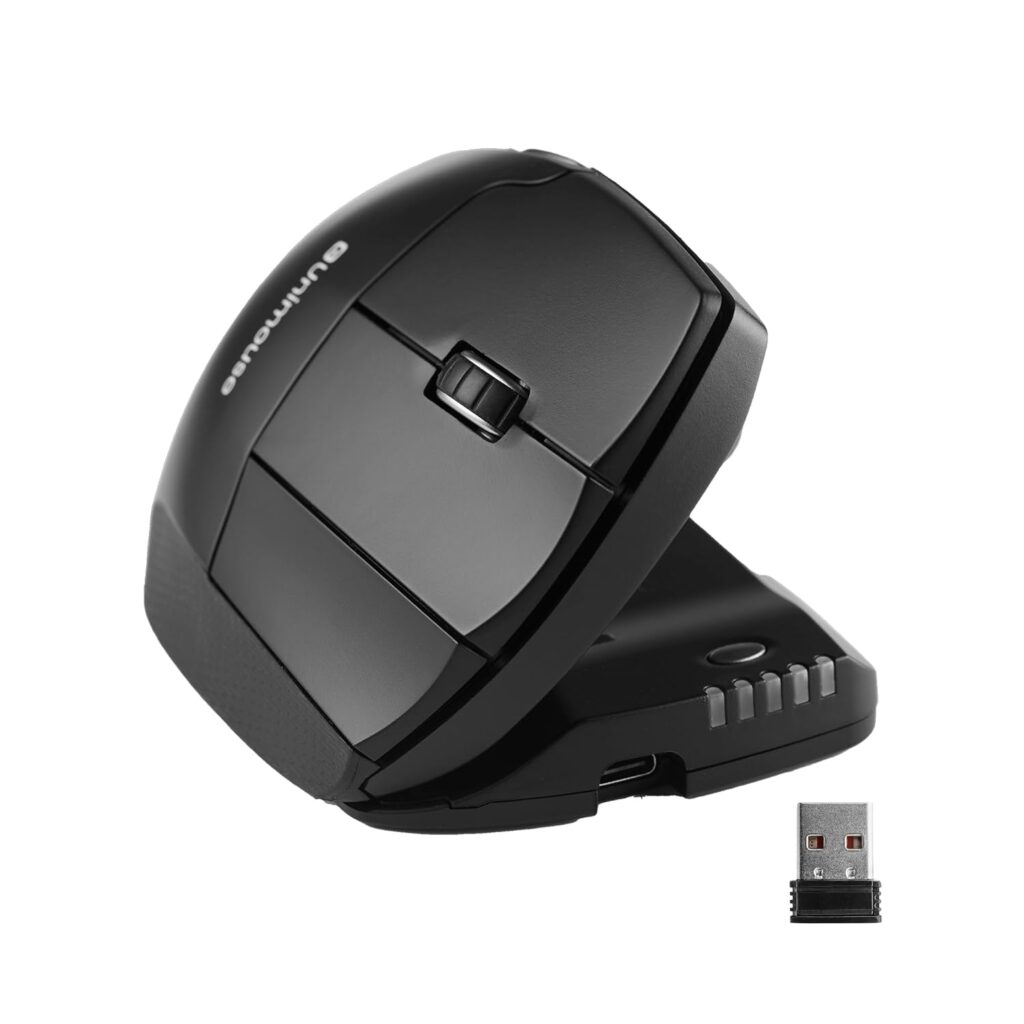 Contour Design Unimouse Eco Right-Hand Wireless Bluetooth Ergonomic Mouse - Vertical Gaming Computer Mouse for Laptop and Desktop - Fully Adjustable Ergonomic Wireless Mouse - Mac & PC Compatible