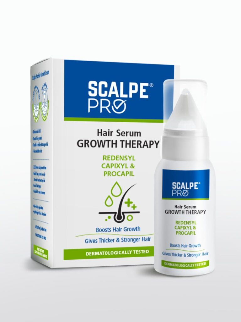 Scalpe Pro Hair Growth Serum with Applicator | 3% Redensyl, 4% Capixyl, 3% Procapil, 3% Anagain | Boosts Hair Growth | Thicker & Stronger Hair | Non-Sticky | Paraben & Sulphate-Free | Unisex | 30 ml