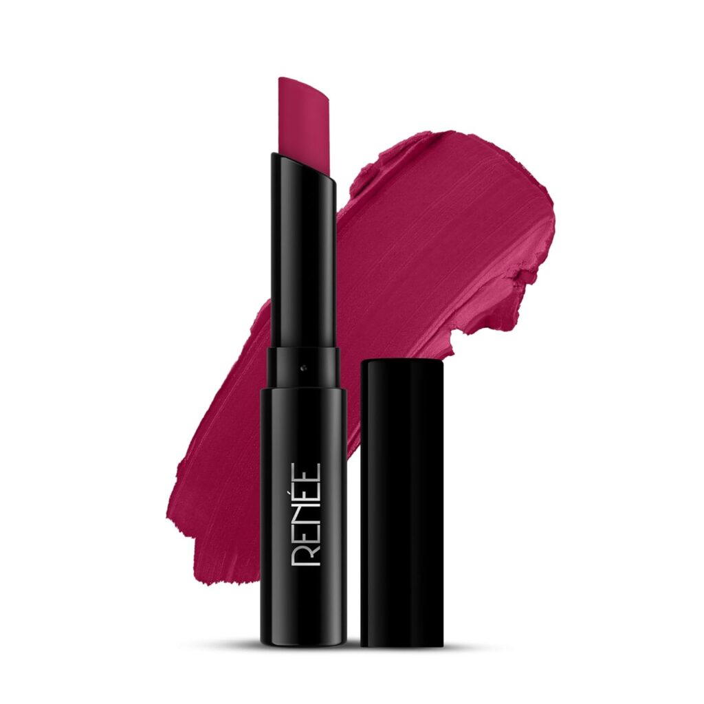 RENEE Very Matte Lipstick -Plum Rush, Intense Color Pay Off, Full Coverage, Long Lasting & Weightless, Easy Glide Formula With Velvety Finish, Suitable for All Occasion, Ideal For Gifting