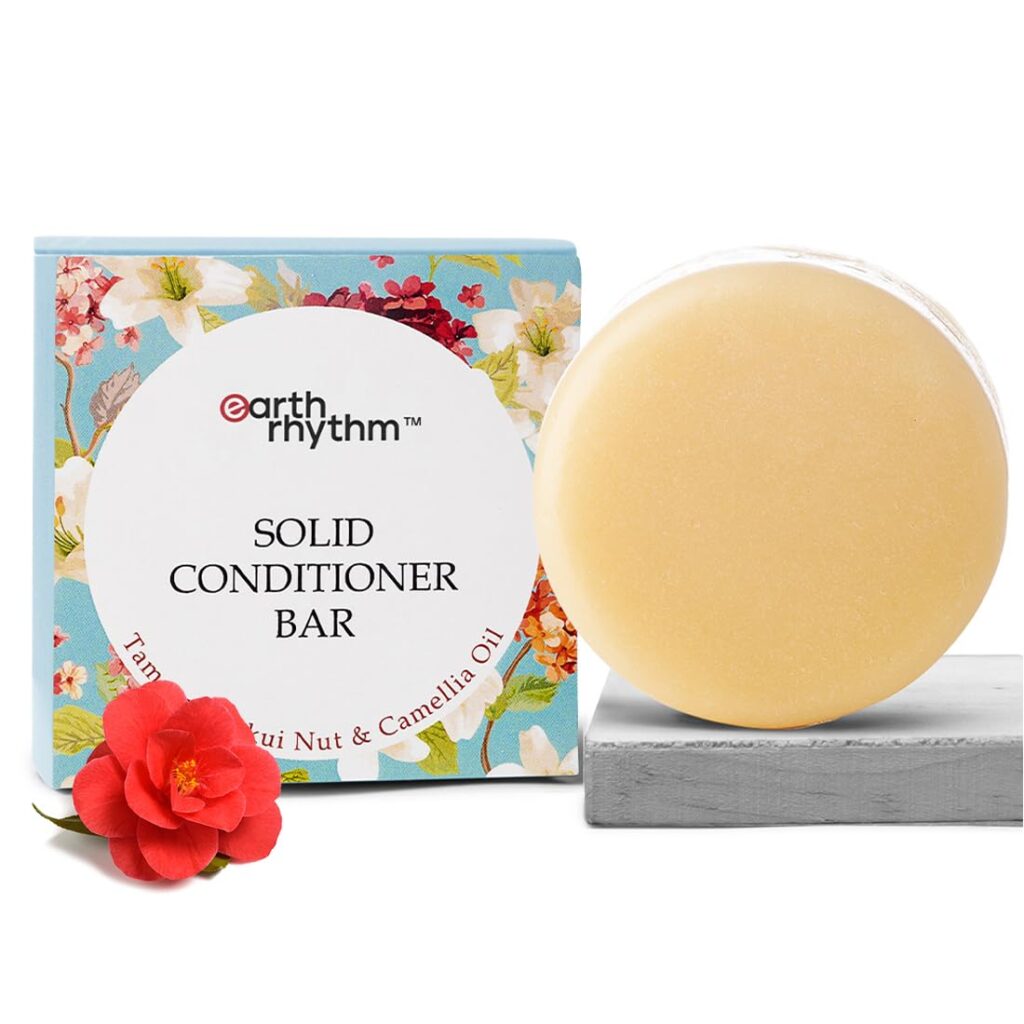 Earth Rhythm Organic Hair Conditioner For Frizz, Dryness, Splitends | Tamanu Oil & Shea Butter| Men & Women | Sulphate And Paraben Free | Cardboard Box- 80G, 1 Count