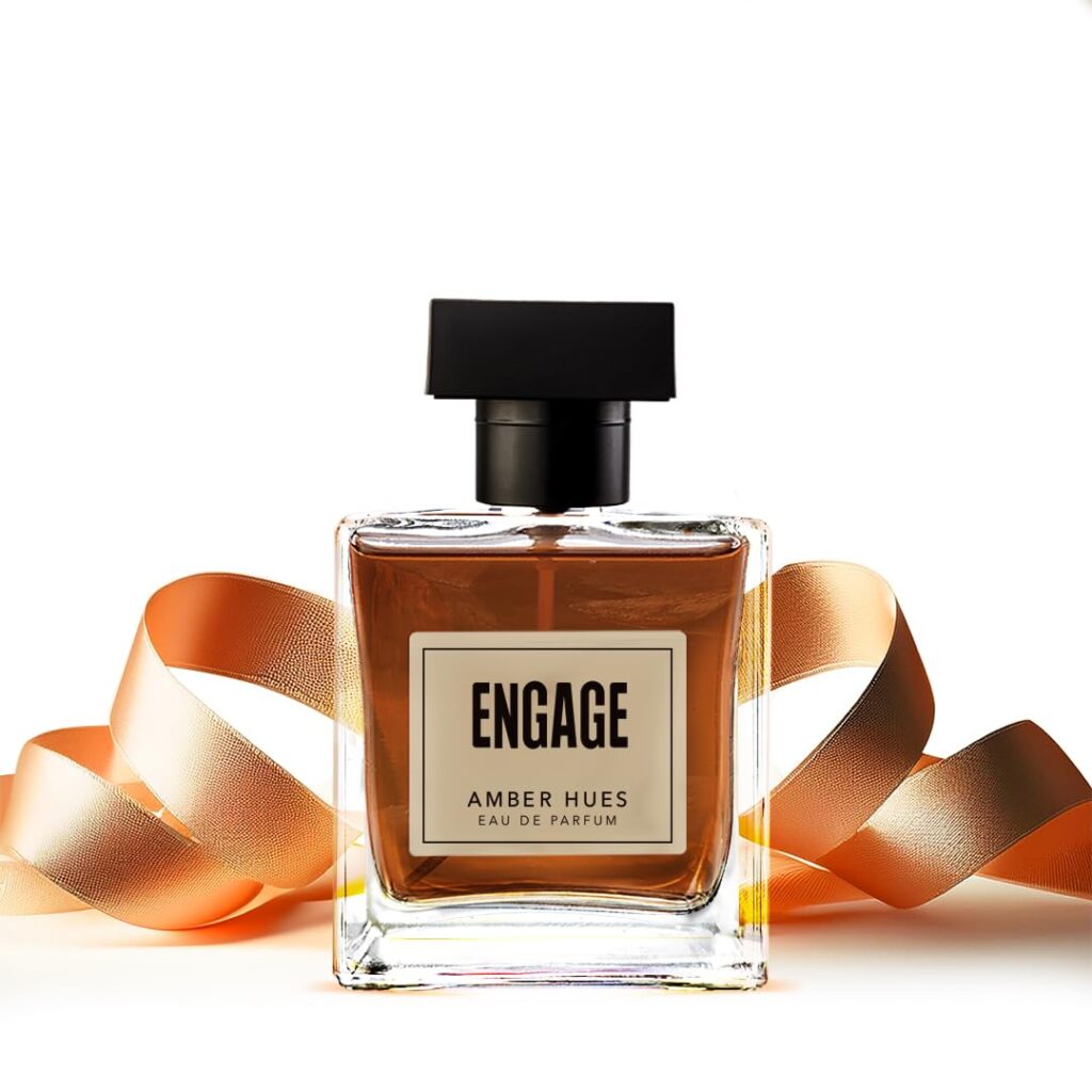 Engage Amber Hues Perfume for Men Long Lasting Smell, Ambery and Warm Fragrance Scent, for Special Occasions, Gift for Men, 100ml