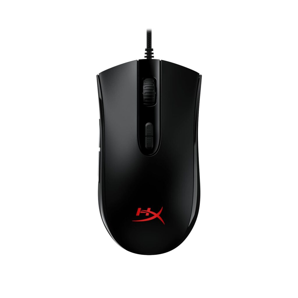 HyperX Pulsefire Core RGB USB Gaming Mouse, Software Controlled RGB Light Effects & Macro Customization, Pixart 3327 Sensor up to 6200DPI, 7 Programmable Buttons-Black (4P4F8AA)