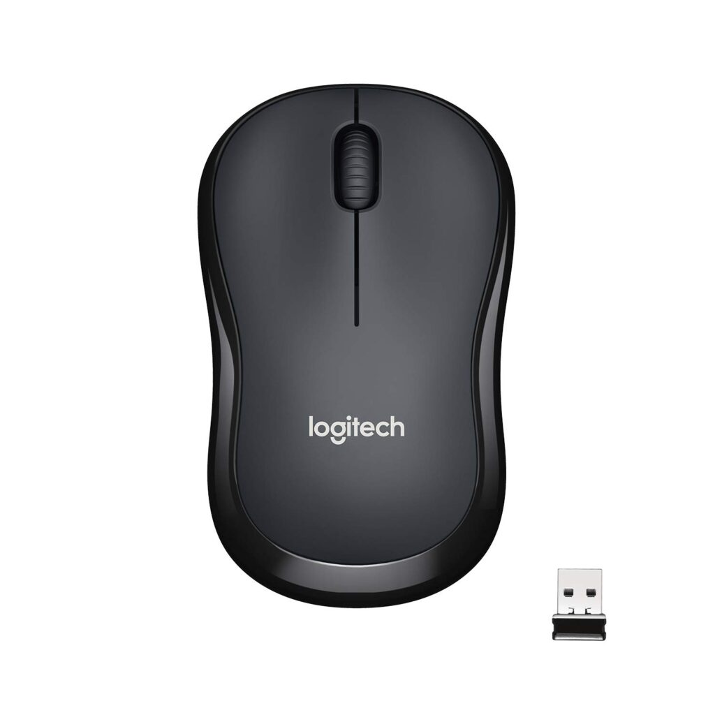 Logitech M221 Wireless Mouse, Silent Buttons, 2.4 GHz with USB Mini Receiver, 1000 DPI Optical Tracking, 18-Month Battery Life, Ambidextrous PC/Mac/Laptop - Black
