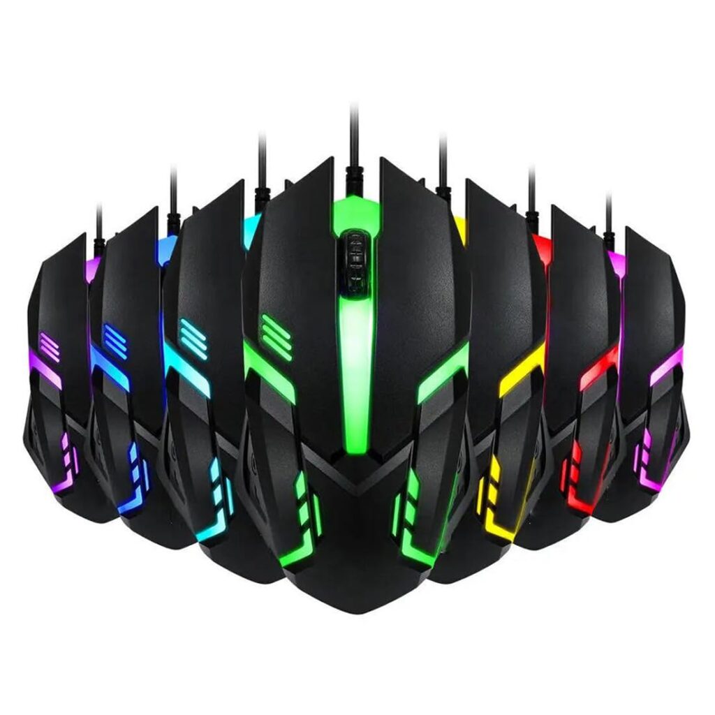 Imaashi Rainbow LED USB Gaming Mouse – 1000 DPI High Accuracy, Smooth Scroll, 480 Mbps Wired Optical Mouse, Plug & Play for Laptop, PC and Gamers- Pack of 1