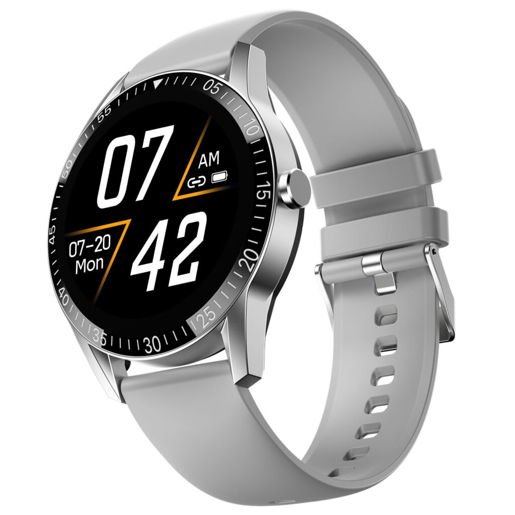 Fire-Boltt Talk Bluetooth Calling Smartwatch, 1.39" TFT Display with Dual Button, Hands On Voice Assistance, 120 Sports Modes, in Built Mic & Speaker (Talk, Grey)