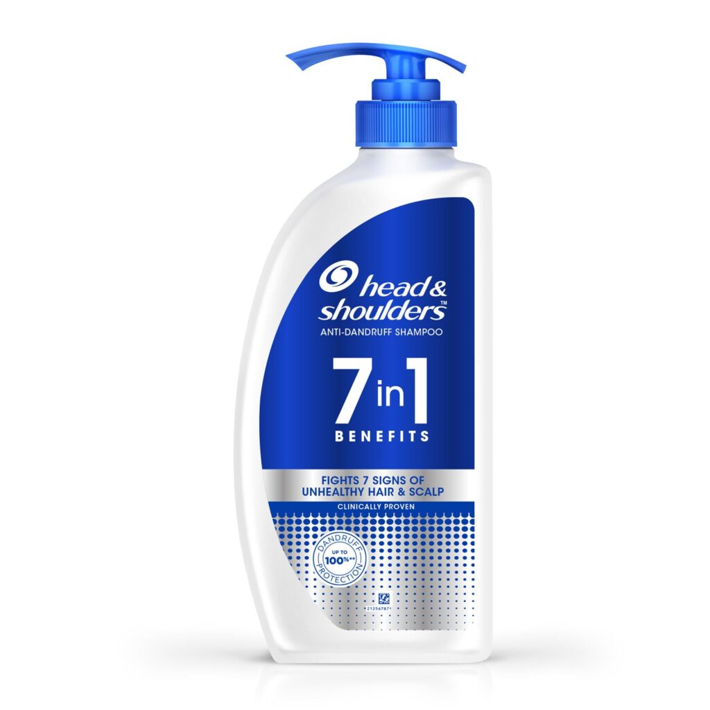 Head & Shoulders 7in1 Anti-dandruff Shampoo | Multi-action formula | Complete Solution for unhealthy scalp | 7 benefits for Men and Women, 650ml