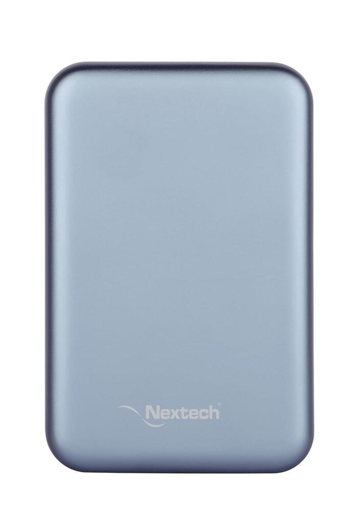 Nextech MagNxt | 10,000mAh Magsafe Power Bank | Fast Charging | Type-C PD | 22.5W Output | 15W Magnetic Charging | LED Display | Compact & Slim | Power Bank for All Smartphones | Metallic Blue