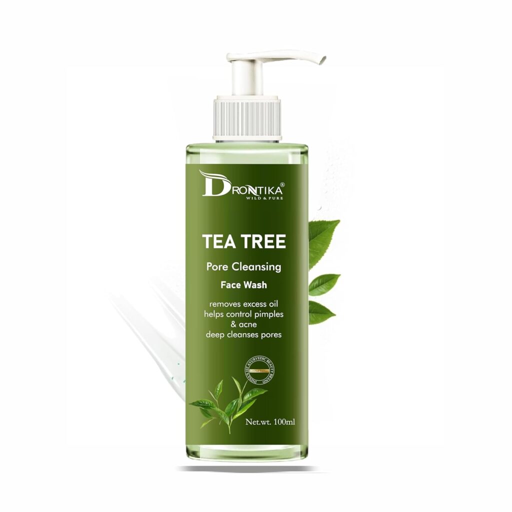 Drontika Tea Tree Pore Cleansing & Purifying Face Wash with Niacinamide – Acne-Fighting & Deep Cleansing Formula 100ml.