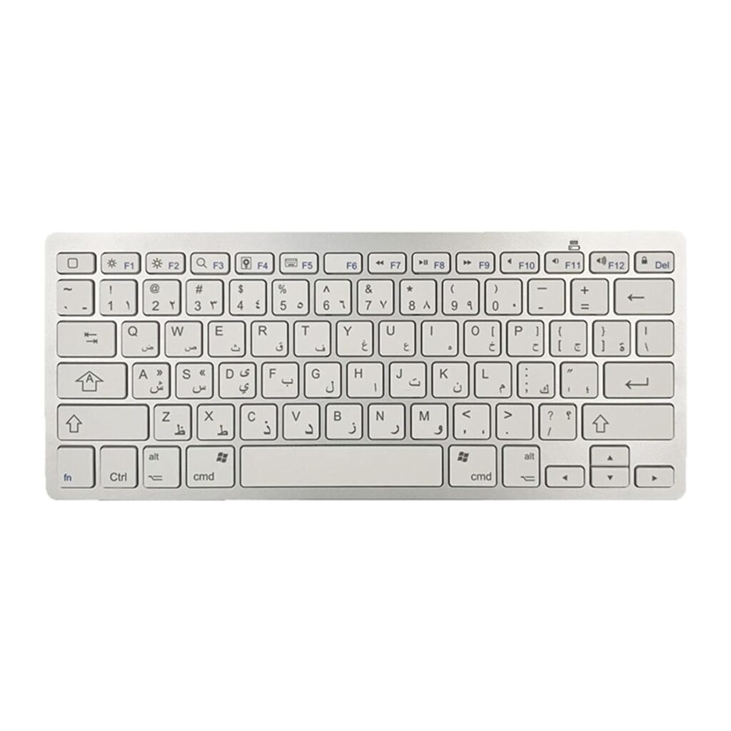 CALANDIS® Ultrathin 78 Key Wireless Bluetooth Keyboard Arabic for iOS/Android/Windows