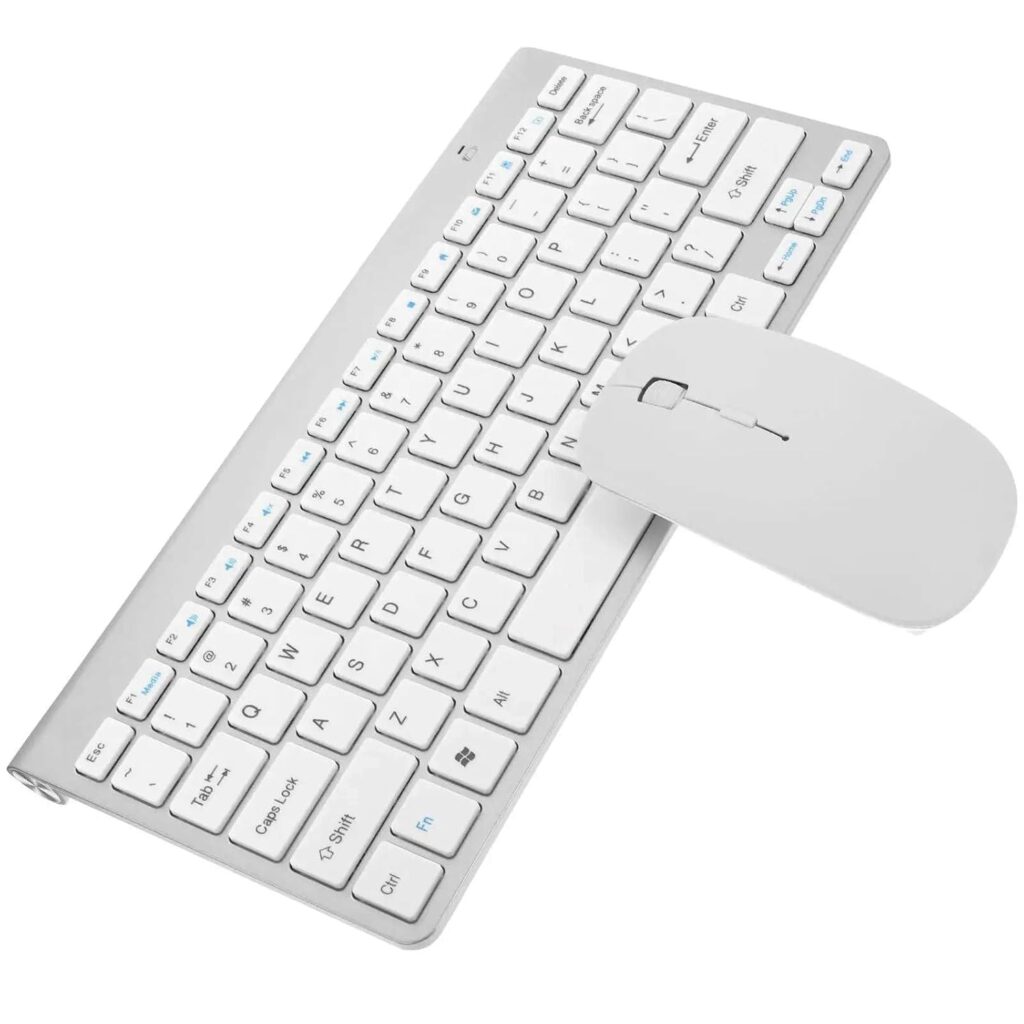 Lancemates Ergonomic Silent Wireless Keyboard & Mouse Combo: Compact, Space-Saving Design for Laptop & Desktop