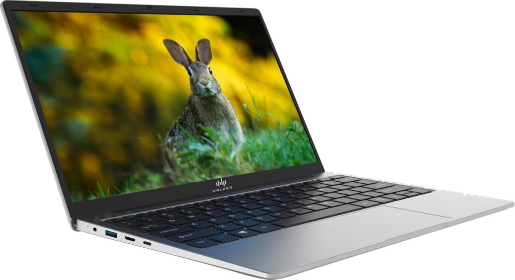 Walker Best Student &Office Work Laptop|Thin & Light|14.1" 1920 * 1080 Resolution FHD IPS Display |4GB RAM,128GB SSD|Celeron Processor N4020 (Gemini Lake)| Windows 11 Home | Silver