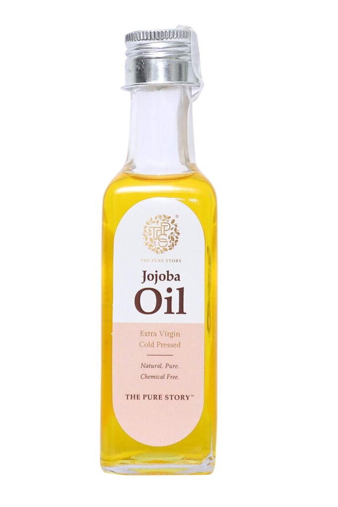 The Pure Story Jojoba oil-100% Pure Virgin Cold Pressed Moisturizer for Face, Skin, Hair & Nails for Sensitive & Dry Skin 100ml