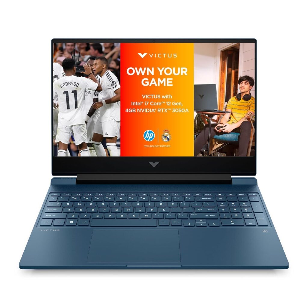 HP Victus Gaming Laptop, 12th Gen Intel Core i7-12650H, 4GB RTX 3050 GPU, 15.6-inch (39.6 cm), FHD, IPS, 144Hz, 16GB DDR4, 1TB SSD, Backlit KB, B&O, Dual Speakers (MSO, Blue, 2.29 kg), fa1402TX