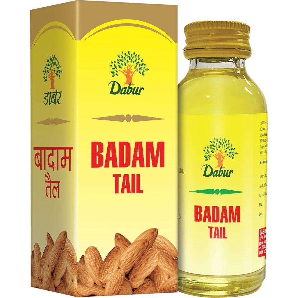 Dabur Badam Tail : Sweet Almond Oil | Rich in Vitamin -E for Healthy Skin , Hair and Body - 100ml