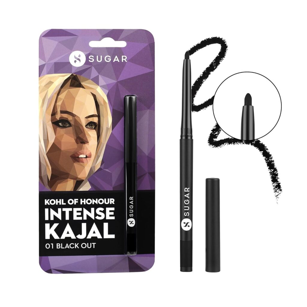 SUGAR Cosmetics Kohl Of Honour Intense Matte Kajal | Waterproof & Smudgeproof | Lasts upto 10hrs | 0.25gm - 01 Black Out