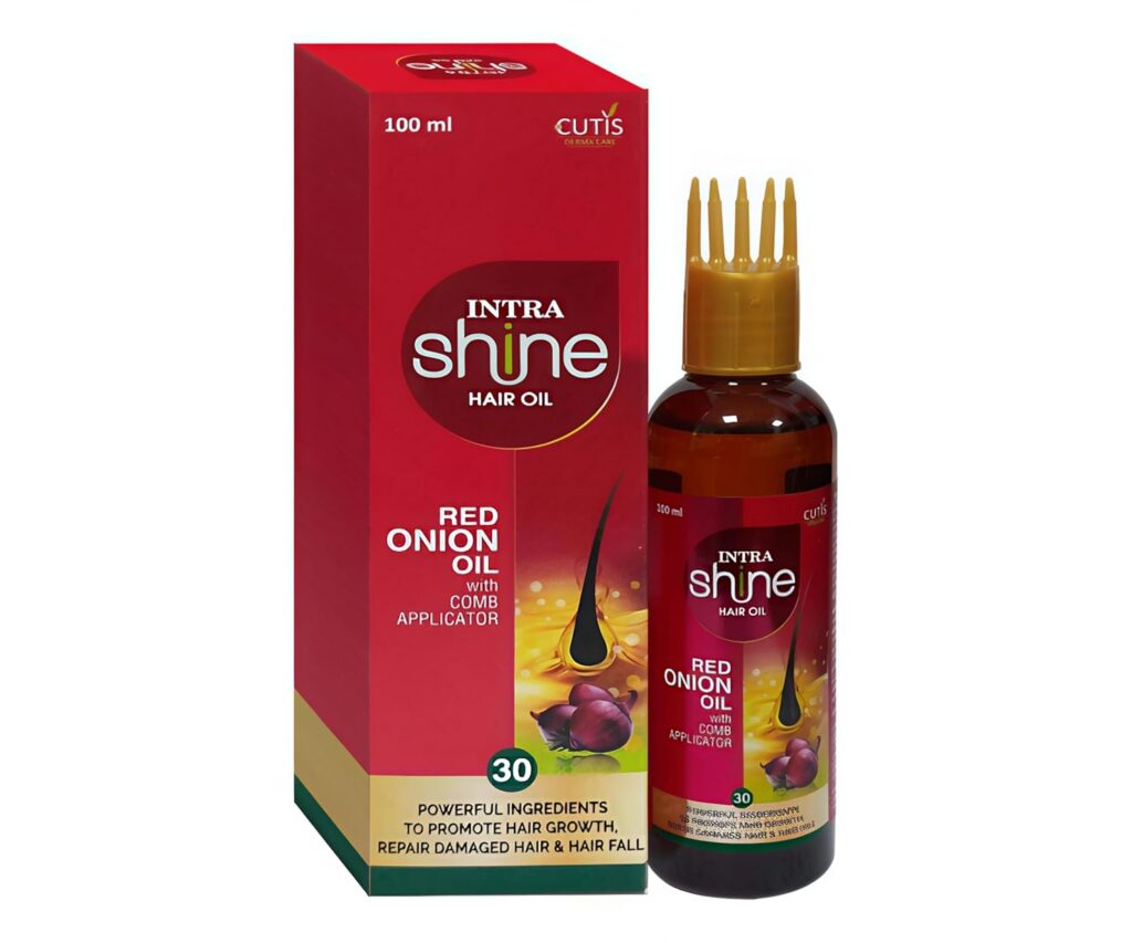 Intrashine Red Onion Hair Oil With Comb Applicator Powerful ingredients to promote hair growth100ml (Pack of 1)