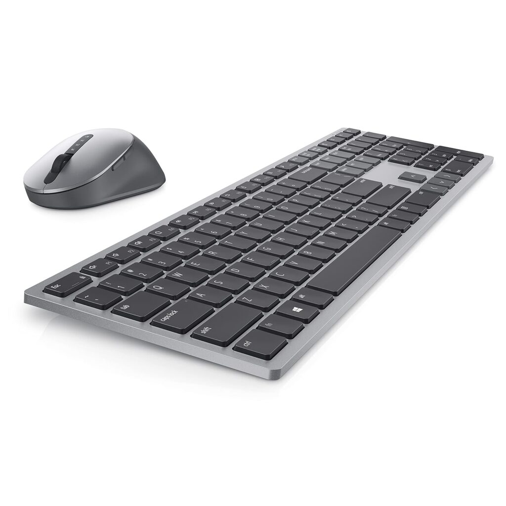 Dell KM7321W Multi-Device Wireless (RF/Bluetooth) Keyboard and Mouse Combo with Programmable Keys and Mouse Buttons, up to 36 Month Battery Life, 3Y Advance Exchange Warranty - Titan Grey