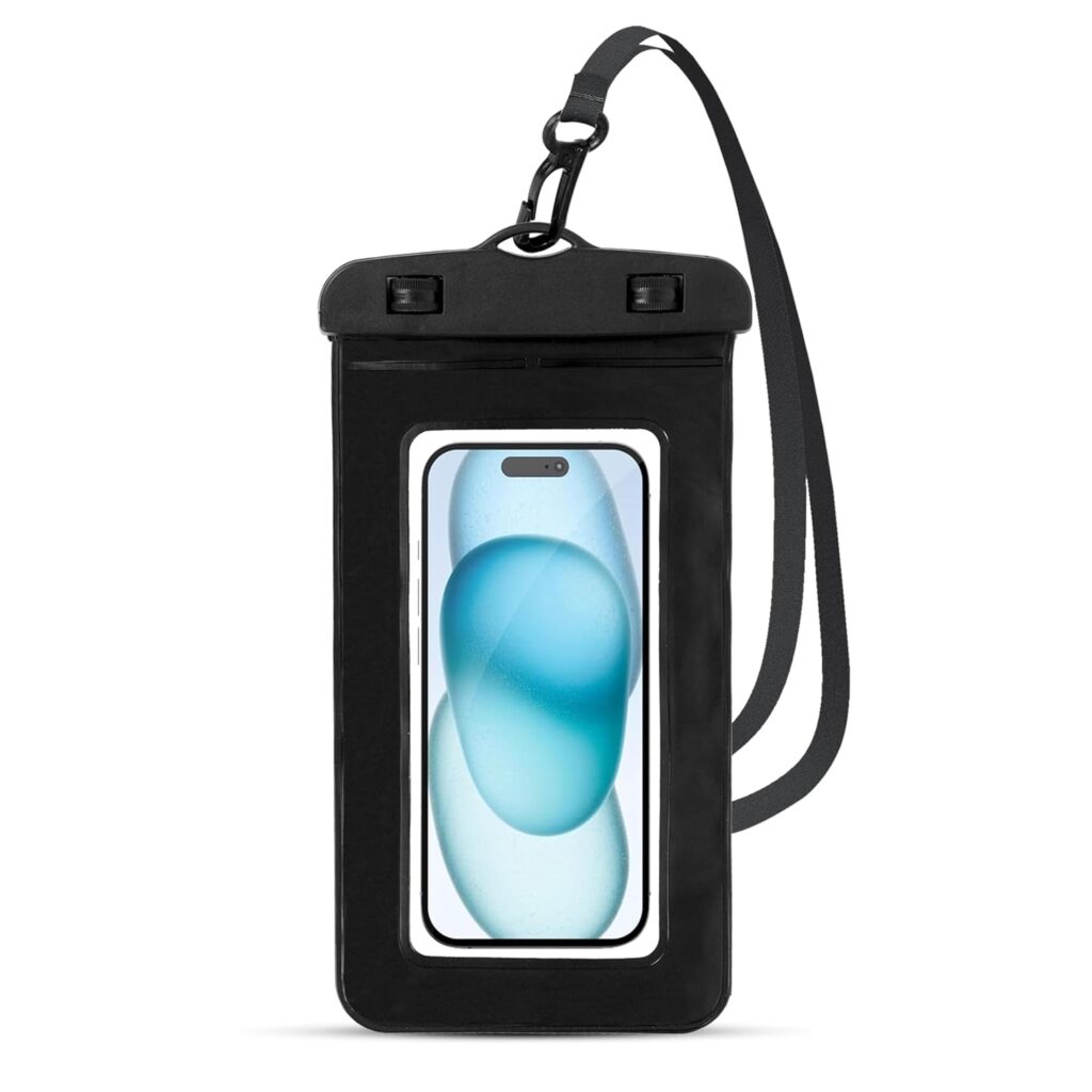 Storite Universal Waterproof Mobile Phone Pouch with IPX8 Water Resistance Protection - Compatible for iPhone & Android Phone Upto 8" Inches