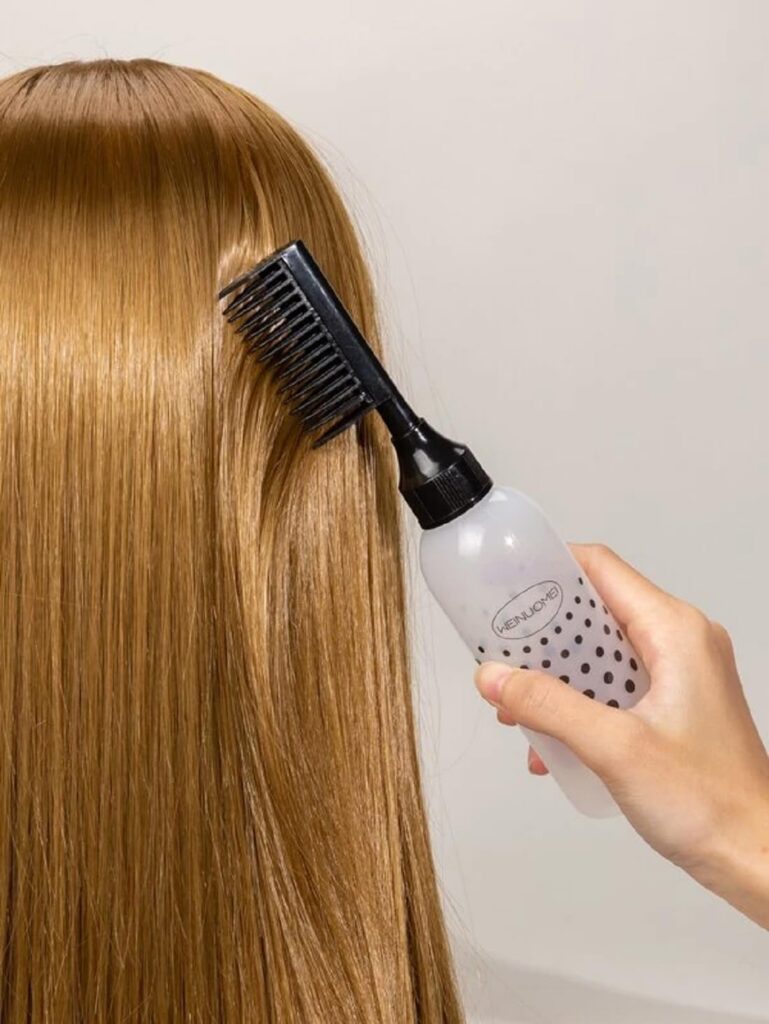 Nyamah Sales Plastic Hair Root Applicator Bottle With Comb Cap For Applying Hair Oil, Shampoo And Medicine 60 Ml Pack Of 1 (Clear)