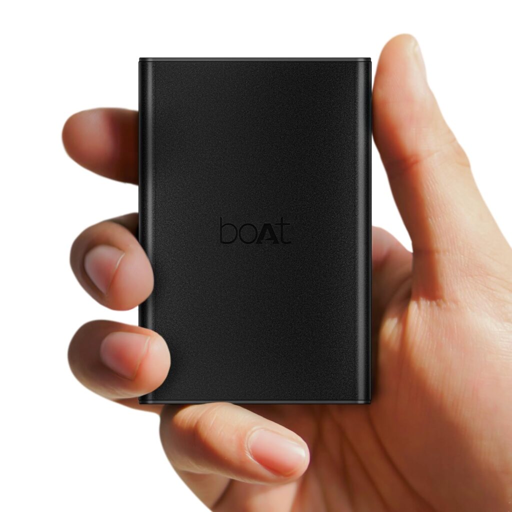 boAt Energyshroom PB300 Pro 10000mAh | Pocket Size Compact Power Bank, USB Type-C Input (2-Way Port), Pass-Through Charging, Compatible with Tablets, Smartphones, Earbuds, Smartwatch(Carbon Black)