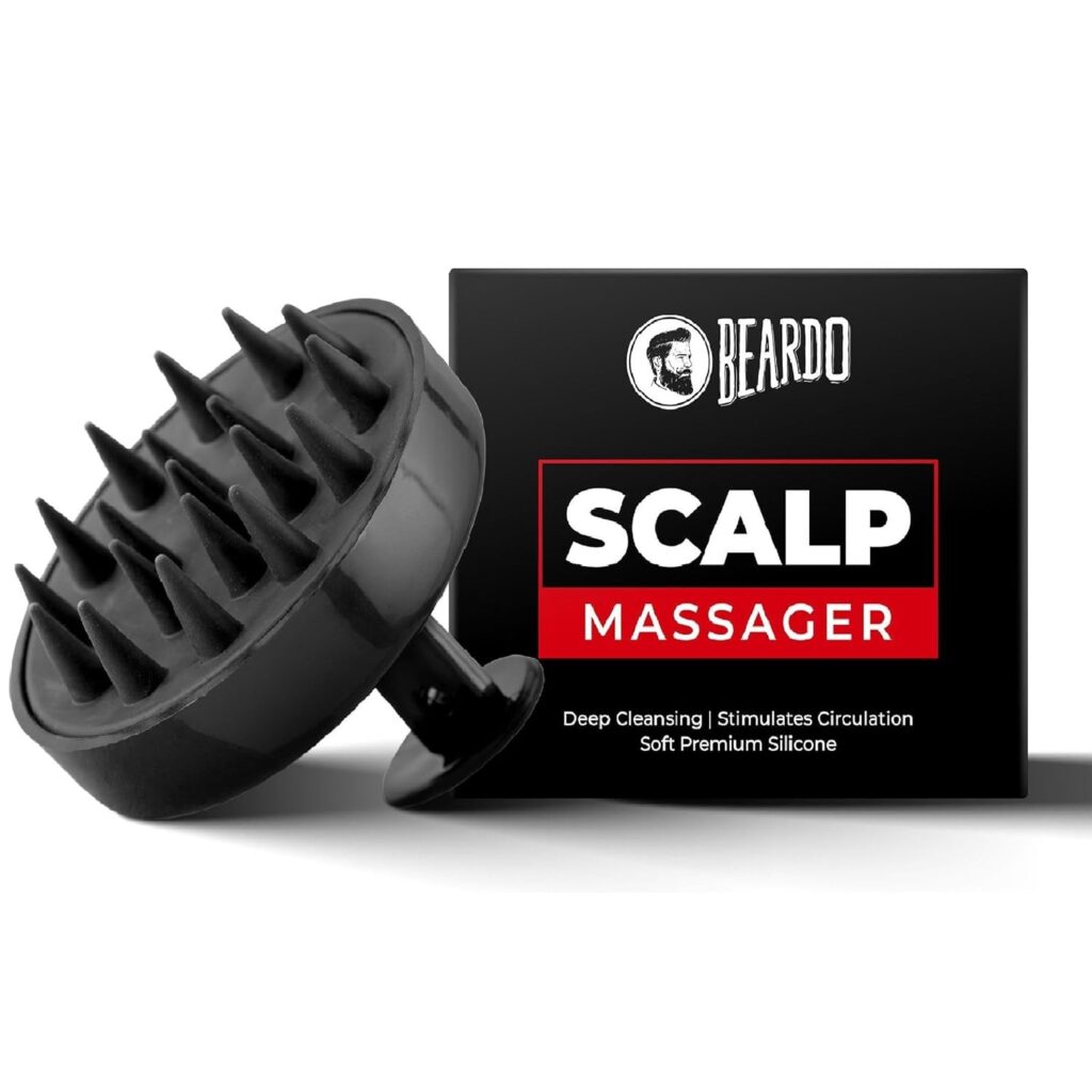 Beardo Scalp Massager for Hair with Removable Handle | Soft Silicone Bristles for Dry Massage, Oil & Shampoo | Massager Shampoo Hair Brush, Super Soft Bristles, Exfoliating | Scalp massager for Men & Women