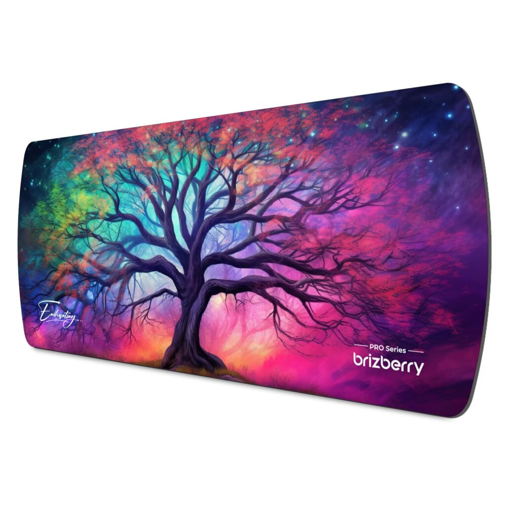 ARTBRIZ® Brizberry Extended Mouse Pad, Desk Mat, 740mm x 310mm x 3mm Large Printed Premium Anti Skid Rubber Base for Desktop Laptop Keyboard (DM Design 8)