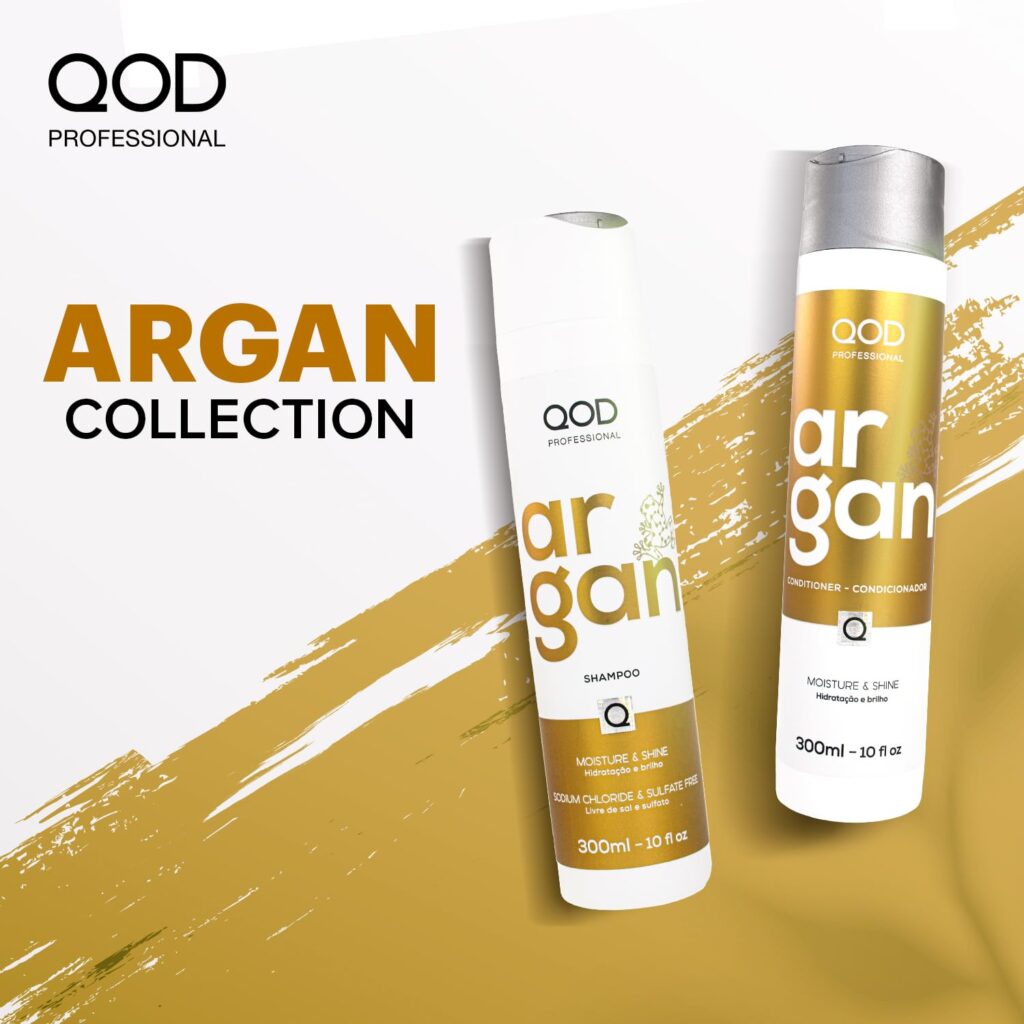 QOD Professional Argan Shampoo & Conditioner – 300ml (Combo of 2) | Sulphate free | Sodium Chloride free