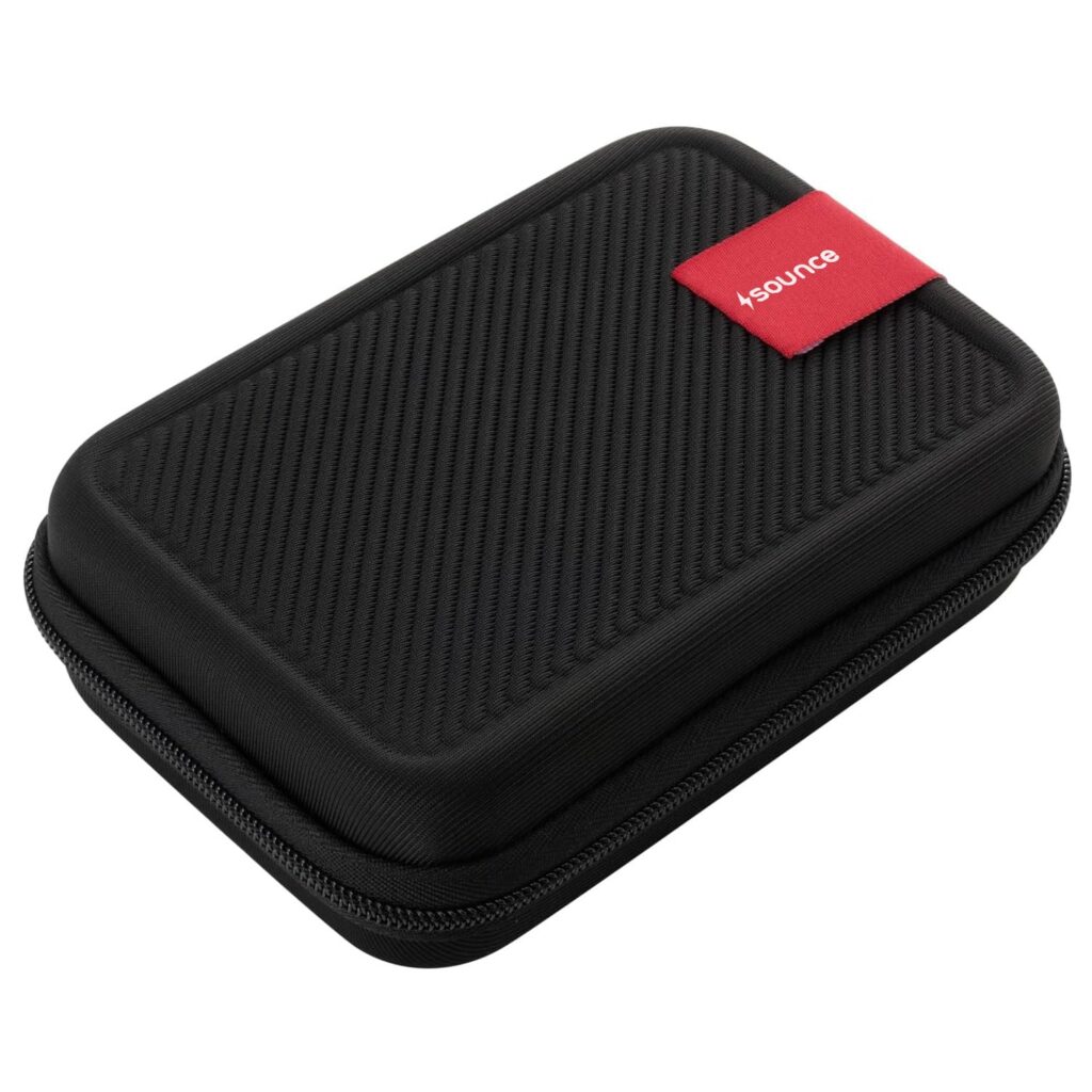 Sounce External Hard Drive Case 2.5-Inch, Hard Drive Portable Storage Organizer Bag, External Hard Disk Cover, Portable Storage Shell for Gadget Hard Disk USB Cable Mobile Charger Earphone (Black)