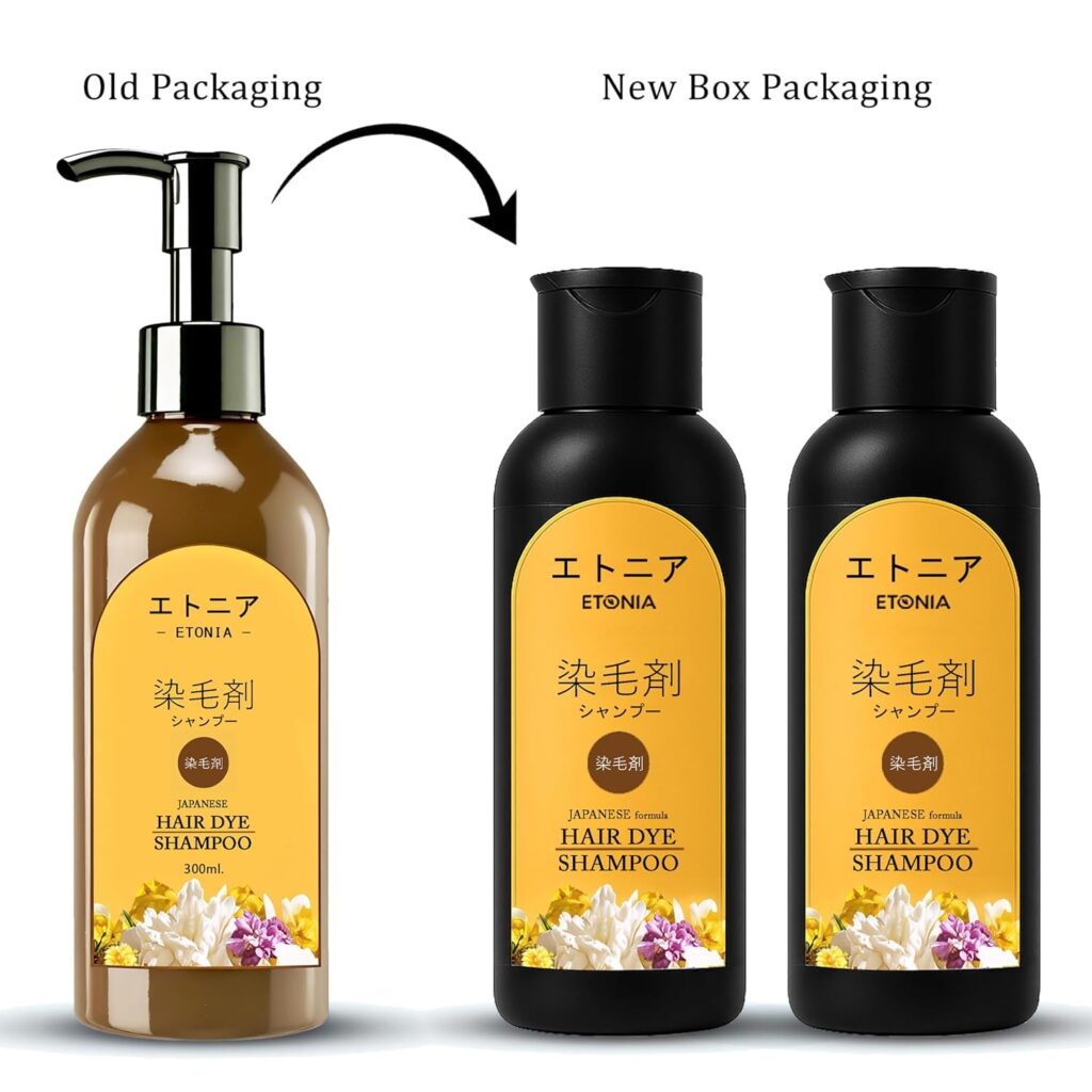 Japanese Hair Dye Shampoo – Long Lasting Natural Black HairColour | Japani Hair DyeShampoo for Men & Women | Herbal, Ammonia-Free HairDye Shampoo for Grey Coverage & Hair Care