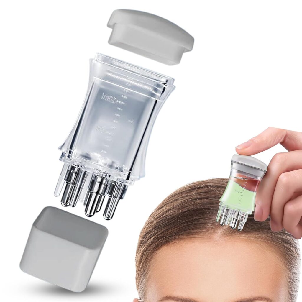 Homeaura Hair Oil Applicator Comb Bottle for Scalp Massage & Treatment | Scalp Oil Dispenser for Hair Growth & Nourishment with 5 Discharge Columns (10 ml)