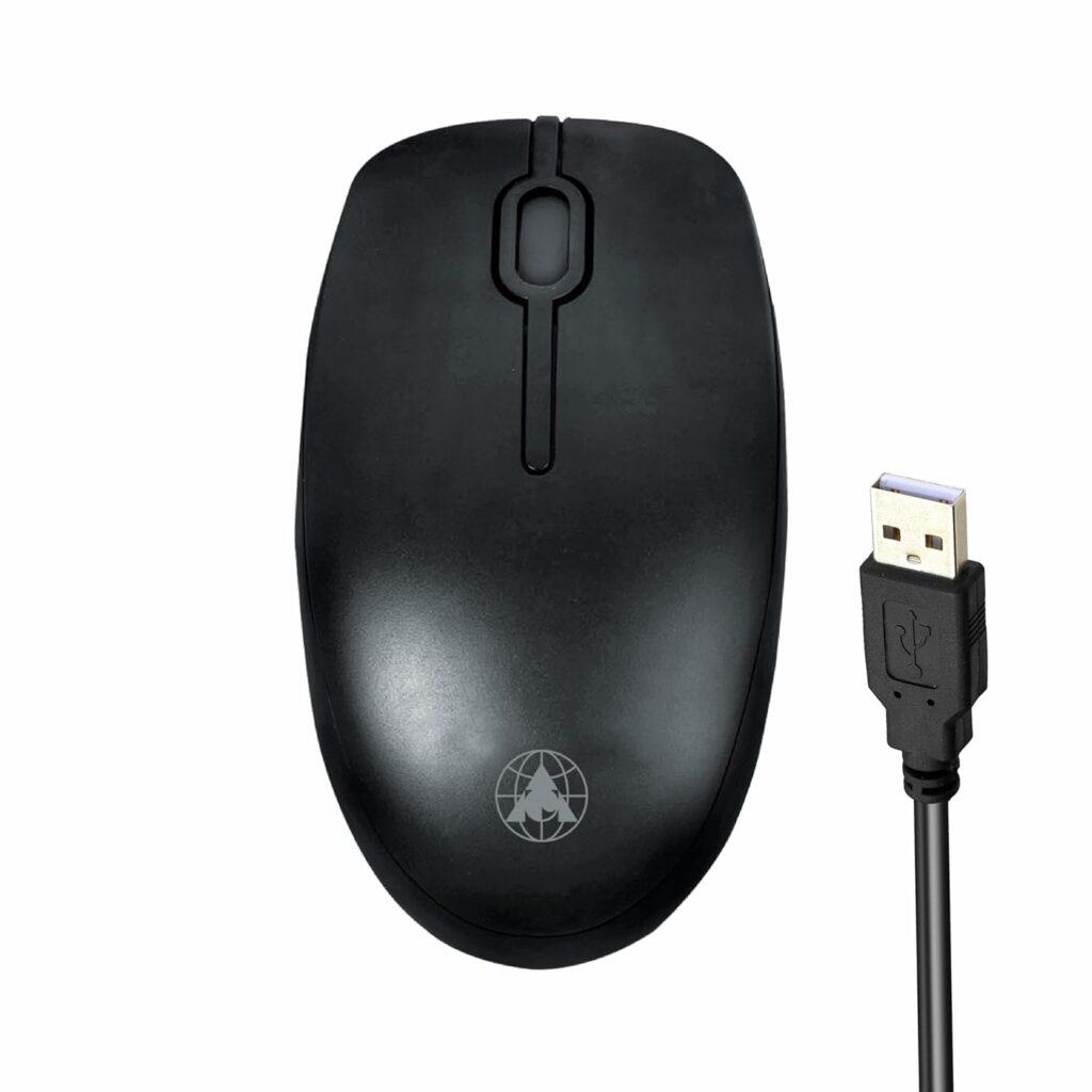 Prodot USB Plug & Play Ergonomic Wired Mouse I High Resolution 1000 DPI Optical Sensor I 5M Key Press Life & Clickable Scroll Wheel I 1 Year Warranty I Compatible with Windows, iOS, Linux