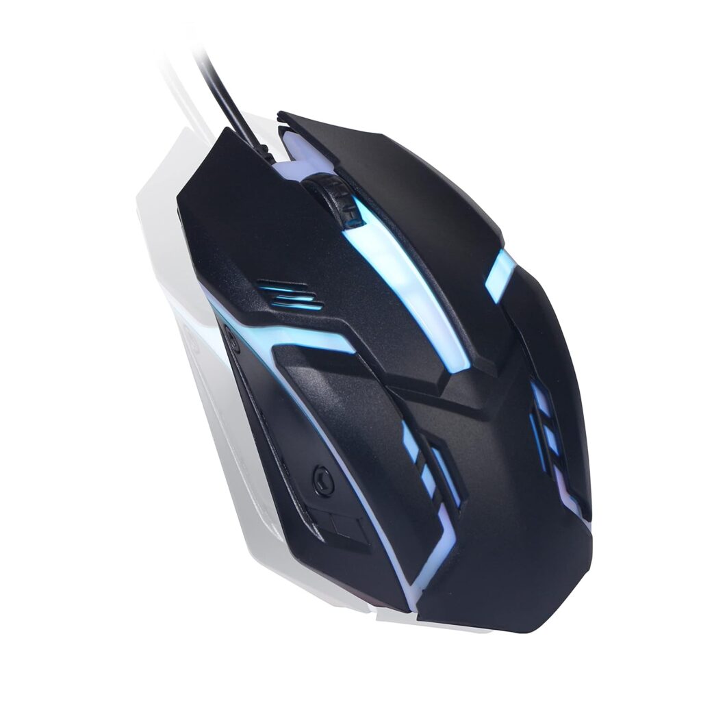 ENTWINO USB Wired Gaming Mouse, LED Backlight up to 3200 DPI, Ergonomic Design for Laptop & PC, F1 Mouse
